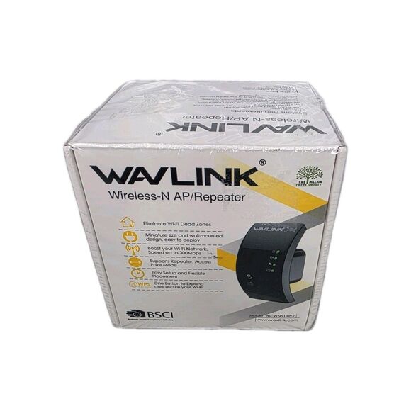 Wavlink 300mbps WiFi Repeater Wireless-n 802.11n Network Signal Extender Booster - Picture 1 of 7